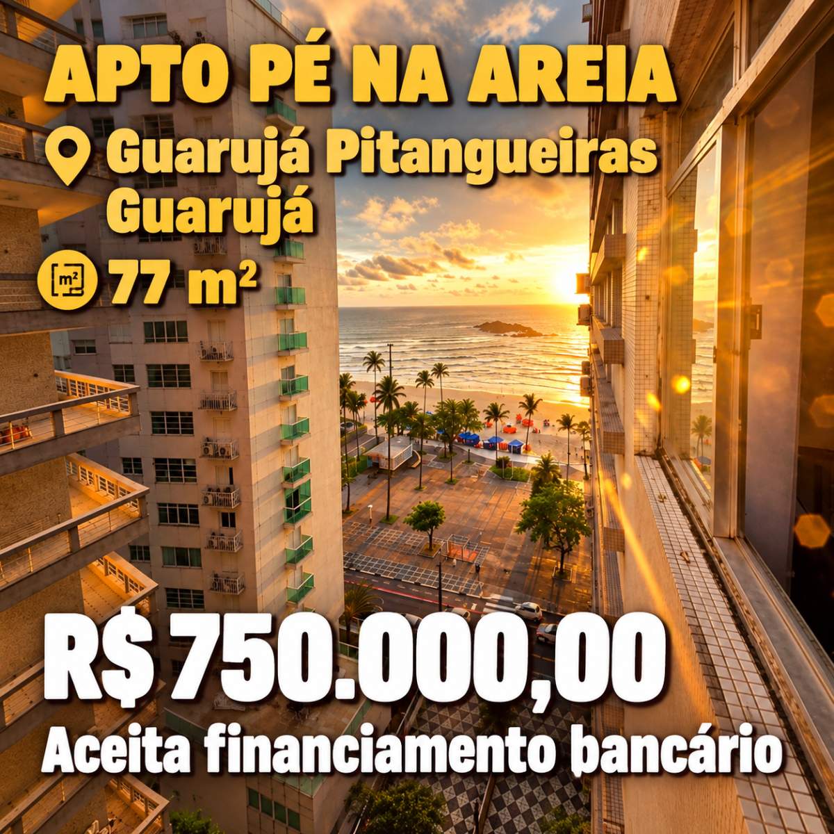 Apartamento para Venda em Guarujá, PITANGUEIRAS, 2 dormitórios, 2 suítes, 3 banheiros, 1 vaga em Pitangueiras, Guarujá — foto 2